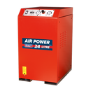 Compressor 24L V-Twin Direct Drive 2.5hp Cabinet Low Noise | Pipe Manufacturers Ltd..