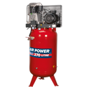 Compressor 270L Vertical Belt Drive 7.5hp 3ph 2-Stage with Cast Cylinders | Pipe Manufacturers Ltd..