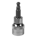 Ball-End Hex Socket Bit 5mm 3/8"Sq Drive | Pipe Manufacturers Ltd..