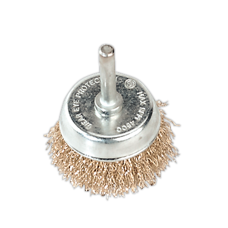 Wire Cup Brush ¯50mm with 6mm Shaft | Pipe Manufacturers Ltd..