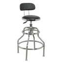 Workshop Stool Pneumatic with Adjustable Height Swivel Seat & Back Rest | Pipe Manufacturers Ltd..