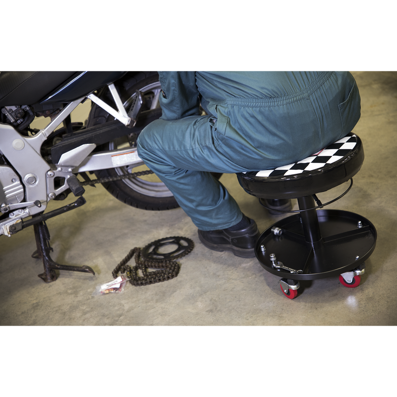 Gas Sprung Mechanic's Seat | Pipe Manufacturers Ltd..