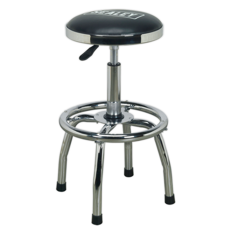 Workshop Stool Heavy-Duty Pneumatic with Adjustable Height Swivel Seat | Pipe Manufacturers Ltd..