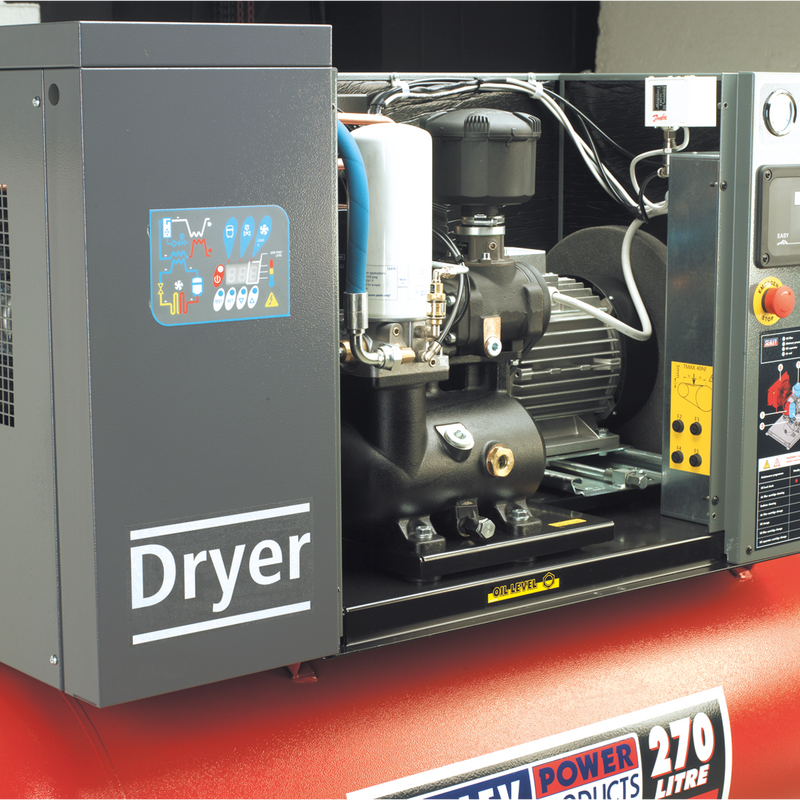 Screw Compressor 270L 10hp 3ph Low Noise with Dryer | Pipe Manufacturers Ltd..