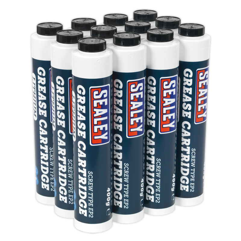 Screw Type EP2 Lithium Grease Cartridge 400g Pack of 12 | Pipe Manufacturers Ltd..