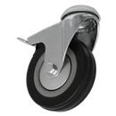 Castor Wheel Bolt Hole Swivel with Brake | Pipe Manufacturers Ltd..