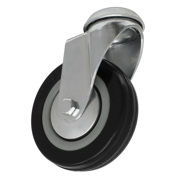 Castor Wheel Bolt Hole Swivel ¯100mm | Pipe Manufacturers Ltd..