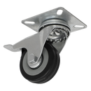 Castor Wheel Swivel Plate with Brake ¯50mm | Pipe Manufacturers Ltd..