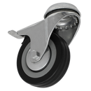 Castor Wheel Bolt Hole Swivel with Brake | Pipe Manufacturers Ltd..