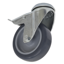 Castor Wheel Bolt Hole Swivel with Total Lock ¯75mm | Pipe Manufacturers Ltd..