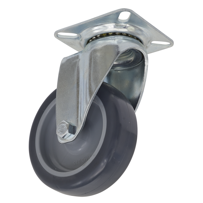 Castor Wheel Swivel Plate ¯75mm | Pipe Manufacturers Ltd..