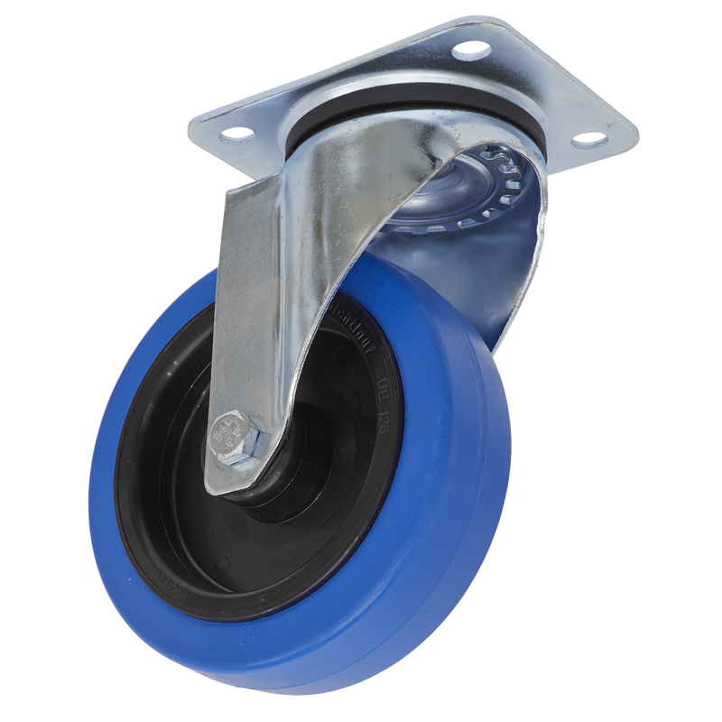 Castor Wheel Swivel Plate ¯125mm | Pipe Manufacturers Ltd..