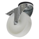 Castor Wheel Bolt Hole Swivel with Total Lock ¯125mm | Pipe Manufacturers Ltd..