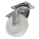 Castor Wheel Swivel Plate with Total Lock ¯125mm | Pipe Manufacturers Ltd..