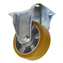 Castor Wheel Fixed Plate ¯125mm | Pipe Manufacturers Ltd..