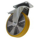 Castor Wheel Swivel Plate with Total Lock ¯200mm | Pipe Manufacturers Ltd..
