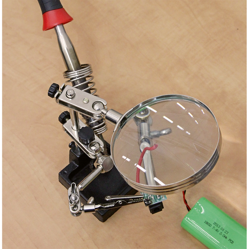 Mini Robot Soldering Stand with Magnifier & Iron Holder | Pipe Manufacturers Ltd..