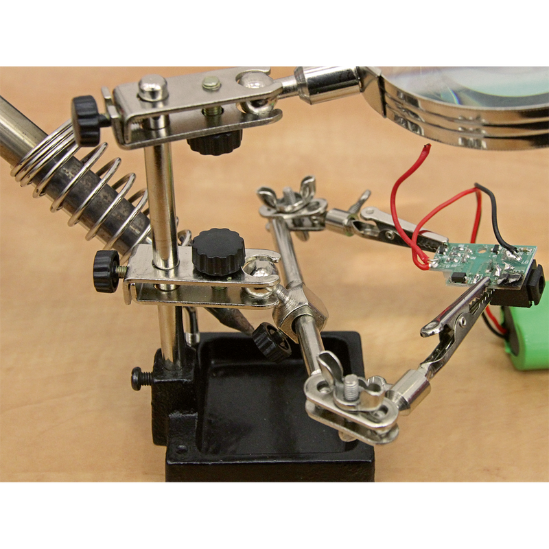 Mini Robot Soldering Stand with Magnifier & Iron Holder | Pipe Manufacturers Ltd..