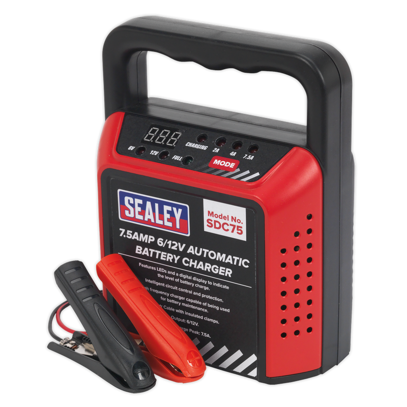 Battery Charger 6/12V 7.5Amp 230V Automatic | Pipe Manufacturers Ltd..