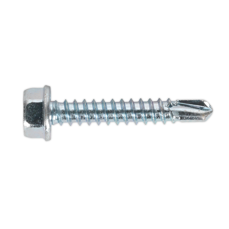 Self Drilling Screw 4.2 x 25mm Hex Head Zinc DIN 7504K Pack of 100 | Pipe Manufacturers Ltd..