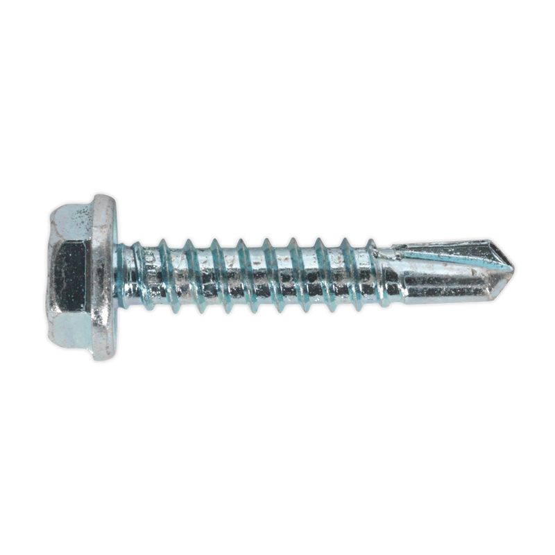 Self Drilling Screw 4.8 x 25mm Hex Head Zinc DIN 7504K Pack of 100 | Pipe Manufacturers Ltd..