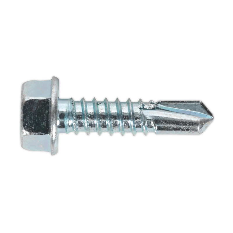 Self Drilling Screw 6.3 x 25mm Hex Head Zinc DIN 7504K Pack of 100 | Pipe Manufacturers Ltd..