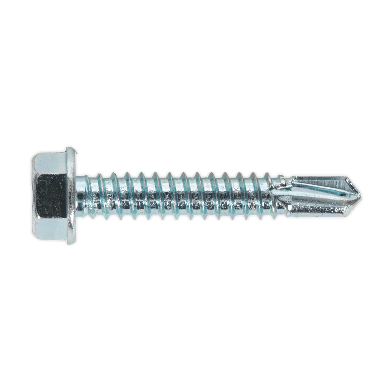 Self Drilling Screw 6.3 x 38mm Hex Head Zinc DIN 7504K Pack of 100 | Pipe Manufacturers Ltd..