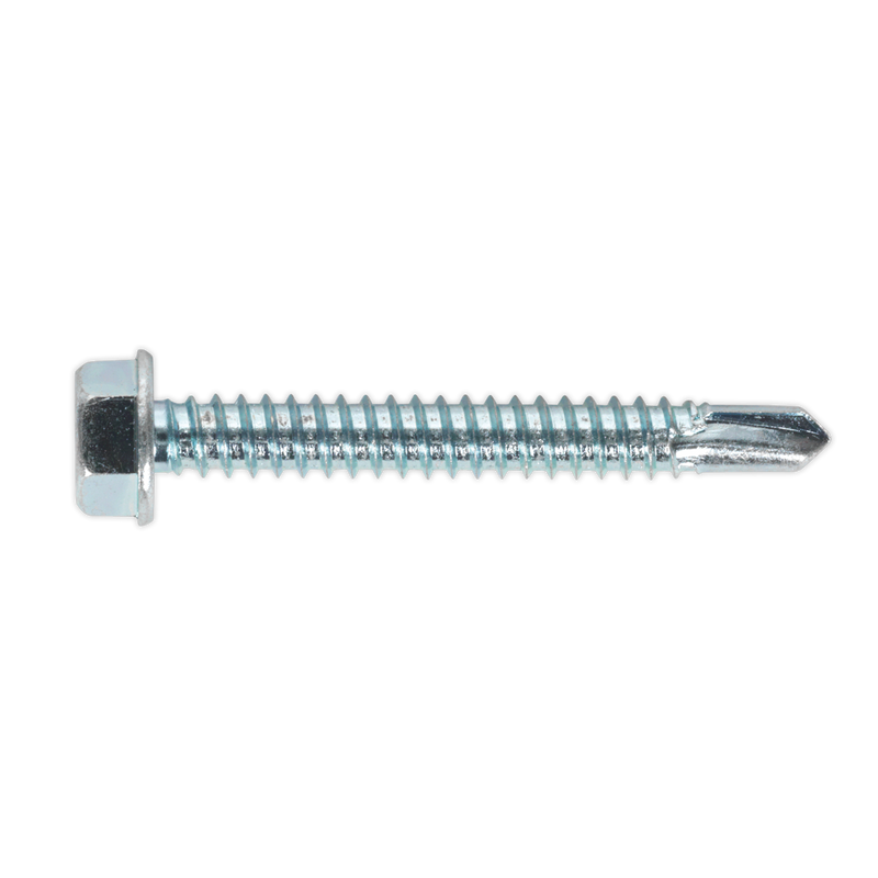 Self Drilling Screw 6.3 x 50mm Hex Head Zinc DIN 7504K Pack of 100 | Pipe Manufacturers Ltd..