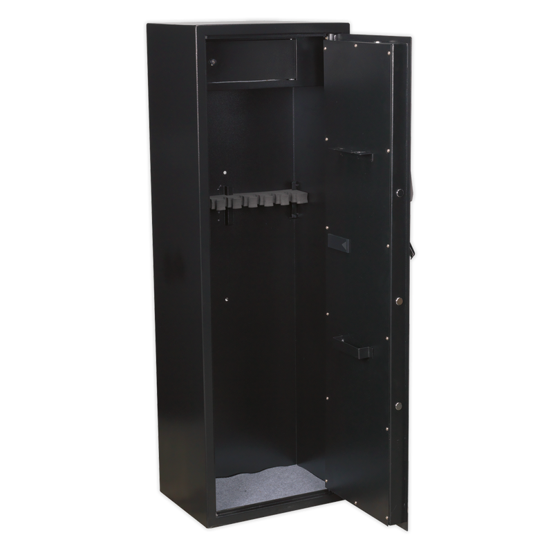 Gun Cabinet with Ammo Box & Electronic Lock 8 Gun Capacity | Pipe Manufacturers Ltd..