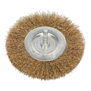 Flat Wire Brush ¯100mm with 6mm Shaft | Pipe Manufacturers Ltd..