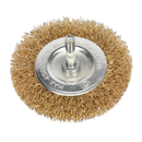 Flat Wire Brush ¯75mm with 6mm Shaft | Pipe Manufacturers Ltd..