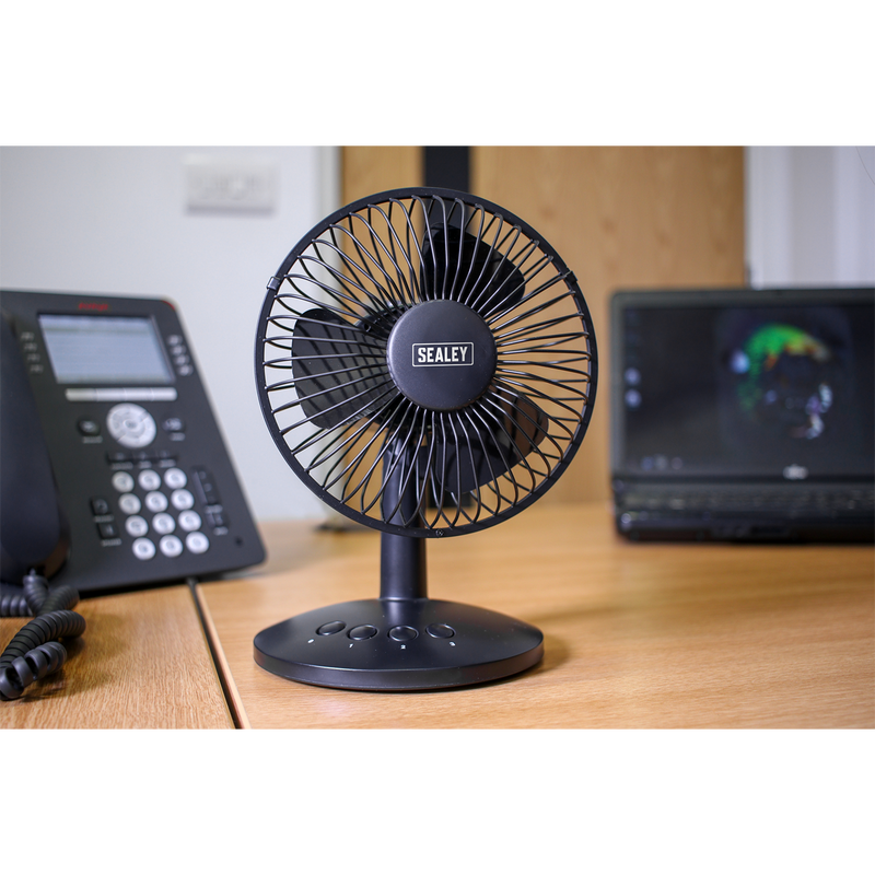 Oscillating USB Desk Fan 3 Speed 6