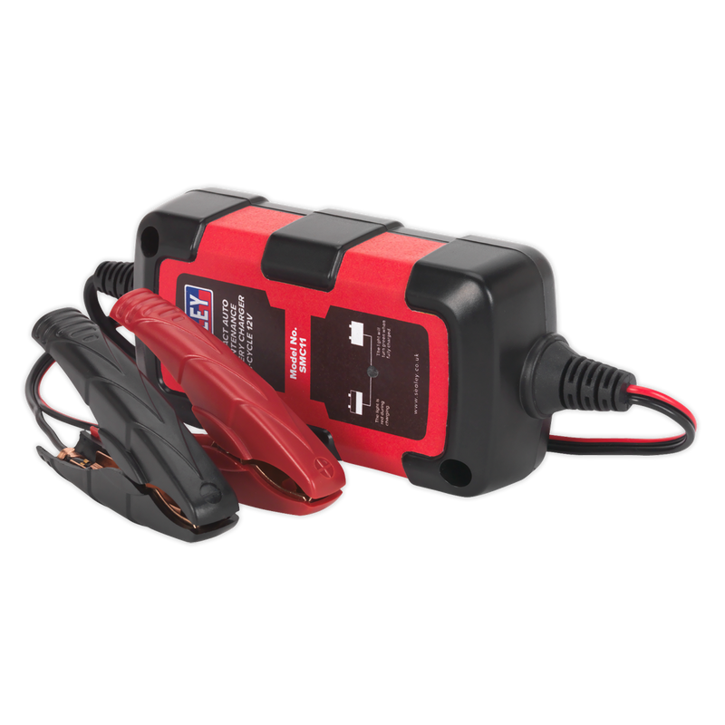 Battery Charger Compact Auto Maintenance 0.8A - 3-Cycle 12V | Pipe Manufacturers Ltd..