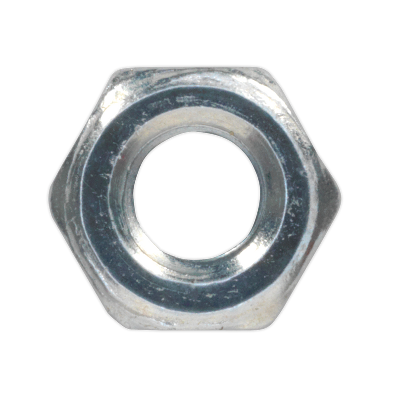 Steel Nut M4 Zinc DIN 934 Pack of 100 | Pipe Manufacturers Ltd..