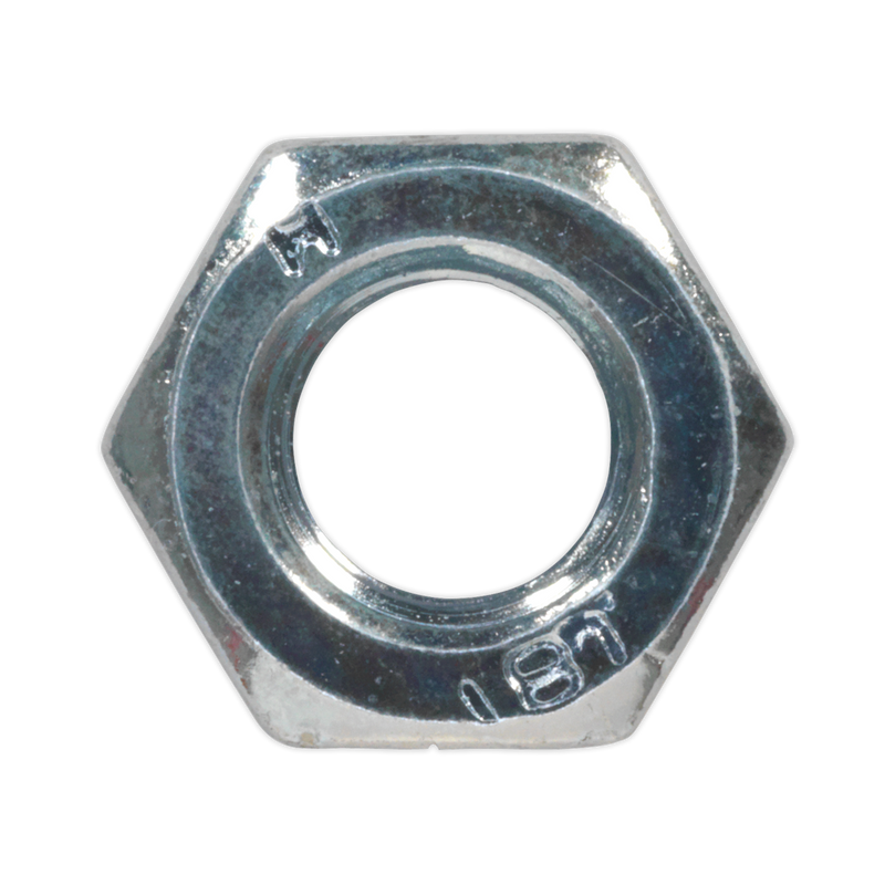 Steel Nut M6 Zinc DIN 934 Pack of 100 | Pipe Manufacturers Ltd..