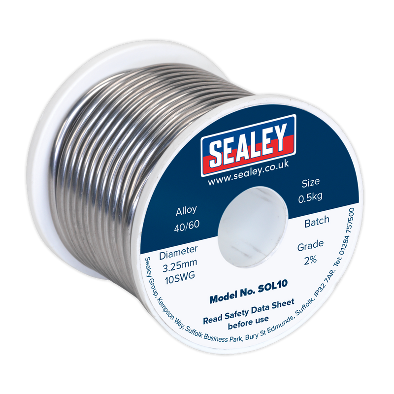 Solder Wire Quick Flow 3.25mm/10SWG 40/60 0.5kg Reel | Pipe Manufacturers Ltd..