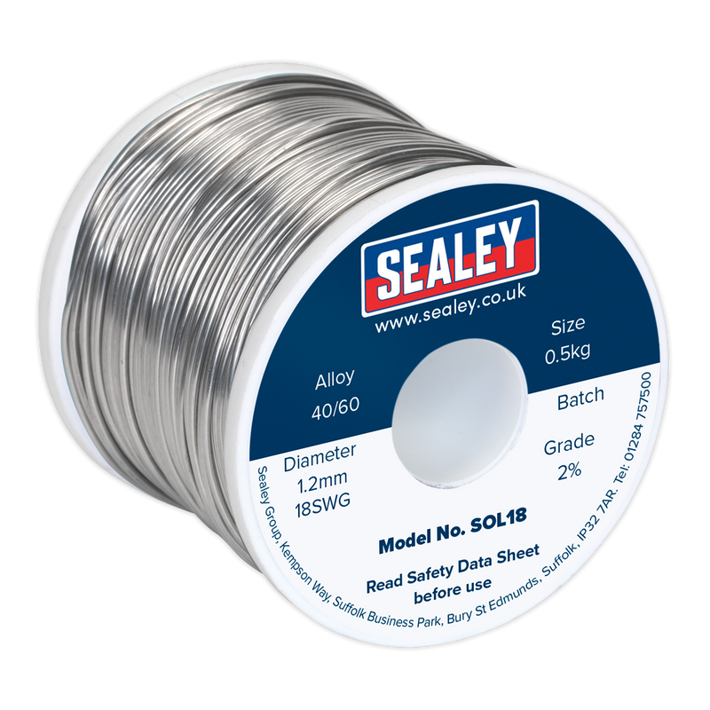 Solder Wire Quick Flow 1.2mm/18SWG 40/60 0.5kg Reel | Pipe Manufacturers Ltd..