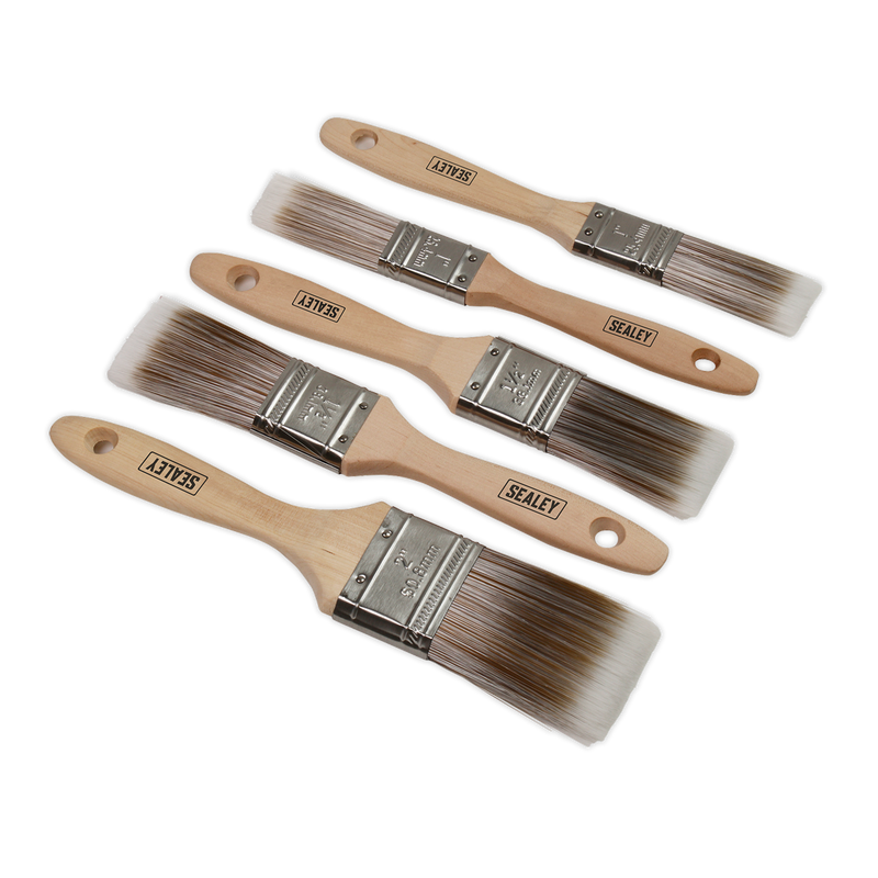 Wooden Handle Paint Brush Set 5pc | Pipe Manufacturers Ltd..