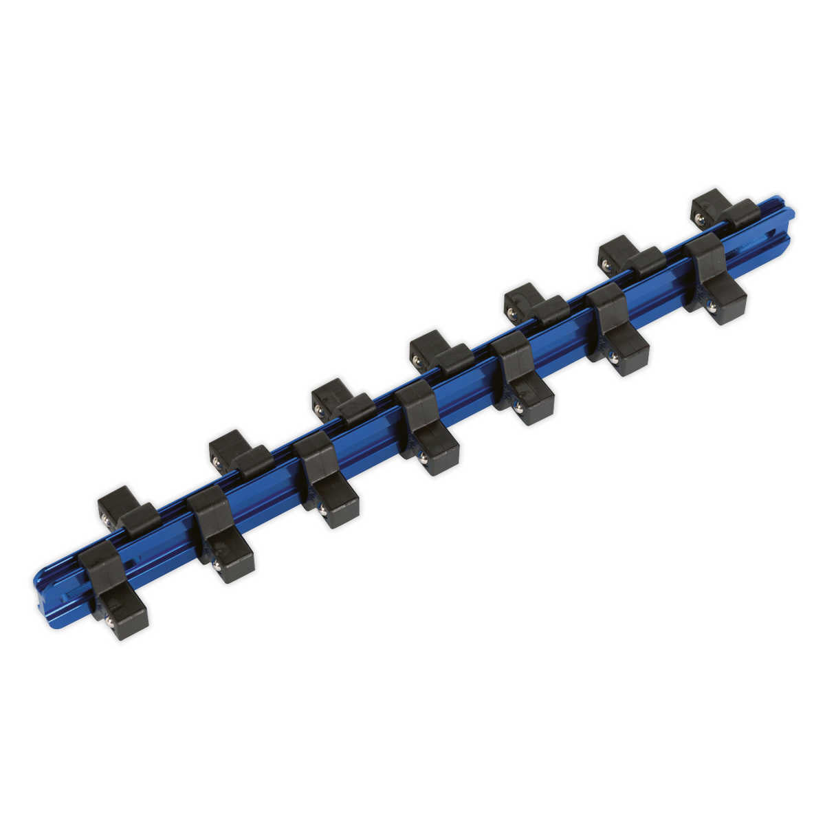 Socket Retaining Rail with 14 Clips Aluminium 3/8