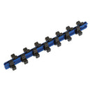 Socket Retaining Rail with 14 Clips Aluminium 3/8" Sq Drive Stubby | Pipe Manufacturers Ltd..