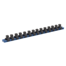 Socket Retaining Rail with 14 Clips Aluminium 3/8"Sq Drive | Pipe Manufacturers Ltd..