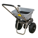 Stainless Steel Broadcast Salt Spreader 37kg Walk Behind | Pipe Manufacturers Ltd..
