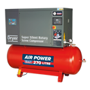Screw Compressor 270L 10hp 3ph Low Noise with Dryer | Pipe Manufacturers Ltd..