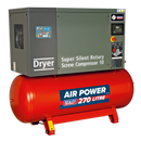 Screw Compressor 270L 10hp 3ph Low Noise with Dryer | Pipe Manufacturers Ltd..