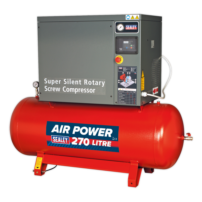 Screw Compressor 270L 10hp 3ph Low Noise | Pipe Manufacturers Ltd..
