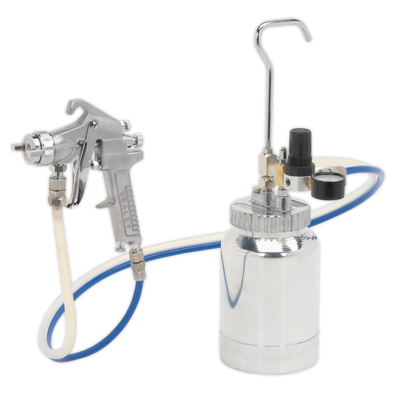 Pressure Pot System with Spray Gun & Hoses 1.8mm Set-Up | Pipe Manufacturers Ltd..