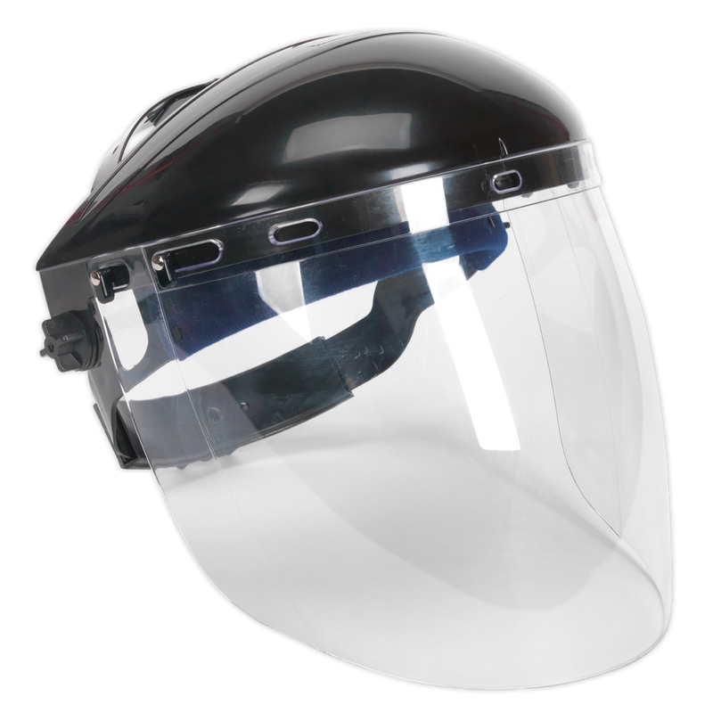 Deluxe Brow Guard with Aspherical Polycarbonate Full Face Shield | Pipe Manufacturers Ltd..