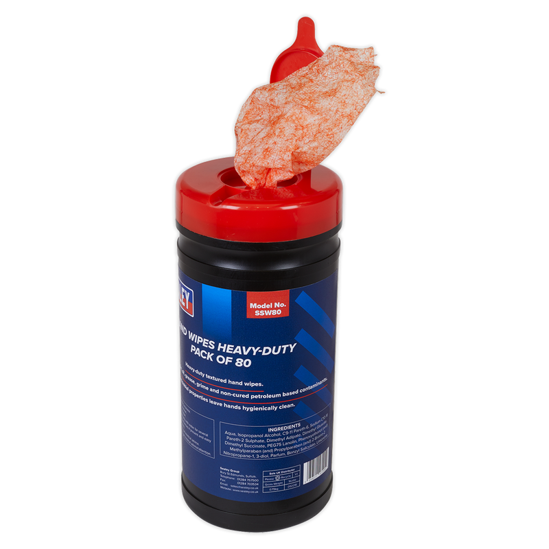 Hand Wipes Heavy-Duty Pack of 80 | Pipe Manufacturers Ltd..
