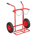 Welding Bottle Trolley with Pneumatic Tyres - 2 Bottle | Pipe Manufacturers Ltd..