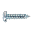 Self Tapping Screw 6.3 x 25mm Pan Head Pozi Zinc DIN 7981CZ Pack of 100 | Pipe Manufacturers Ltd..